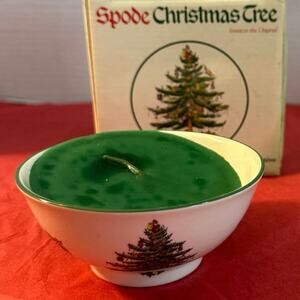 Spode Christmas Tree Round Nut Bowl or Votive and Candle. S3324-y 18